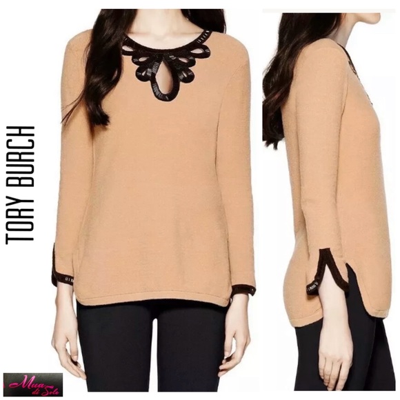 Tory Burch Sweaters - ❌SOLD❌TORY BURCH Beige Dawson Wool Beaded Sweater